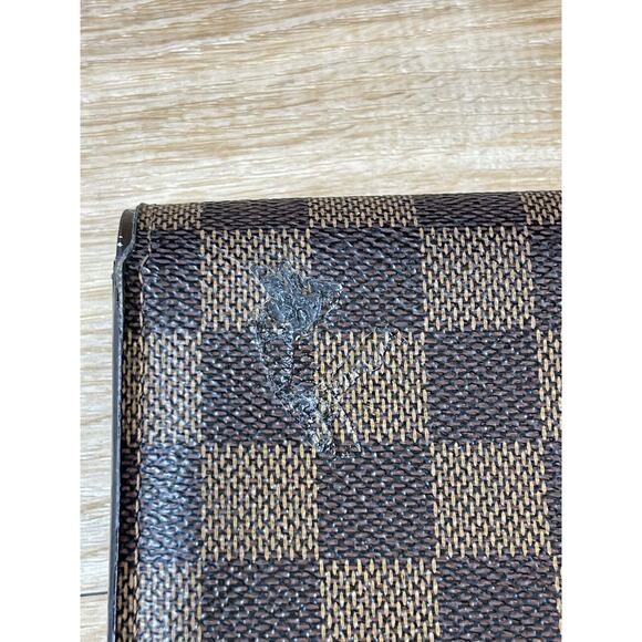 Authenticated Louis Vuitton Damier Ebene Sistina Long Wallet As Is - Picture 9 of 16